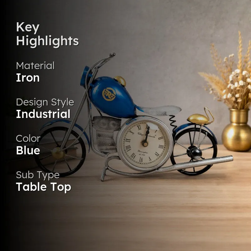 Bullet Motorcycle Iron Table Clock media 2