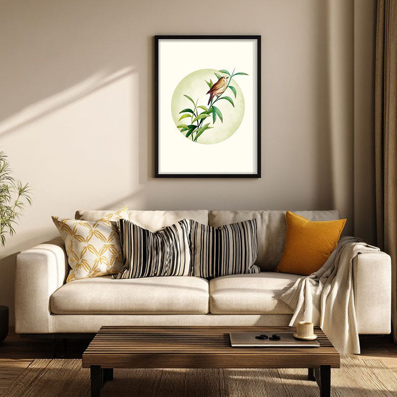 Birdsong Bliss Botanical Archival Paper Wall Art With Frame