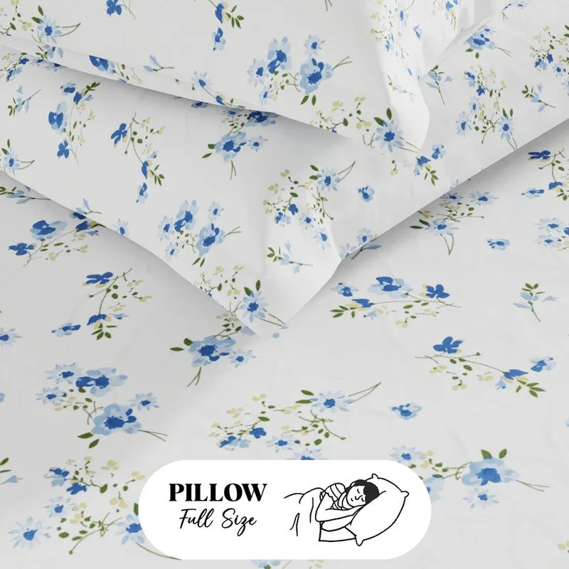 Aelvos Bedsheet (White,Blue) - 115 GSM media 6