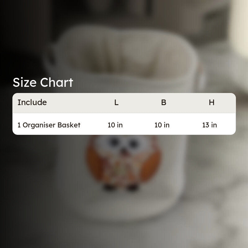 Hoot Hop Organiser Fabric Basket - Owlery Collection media 7