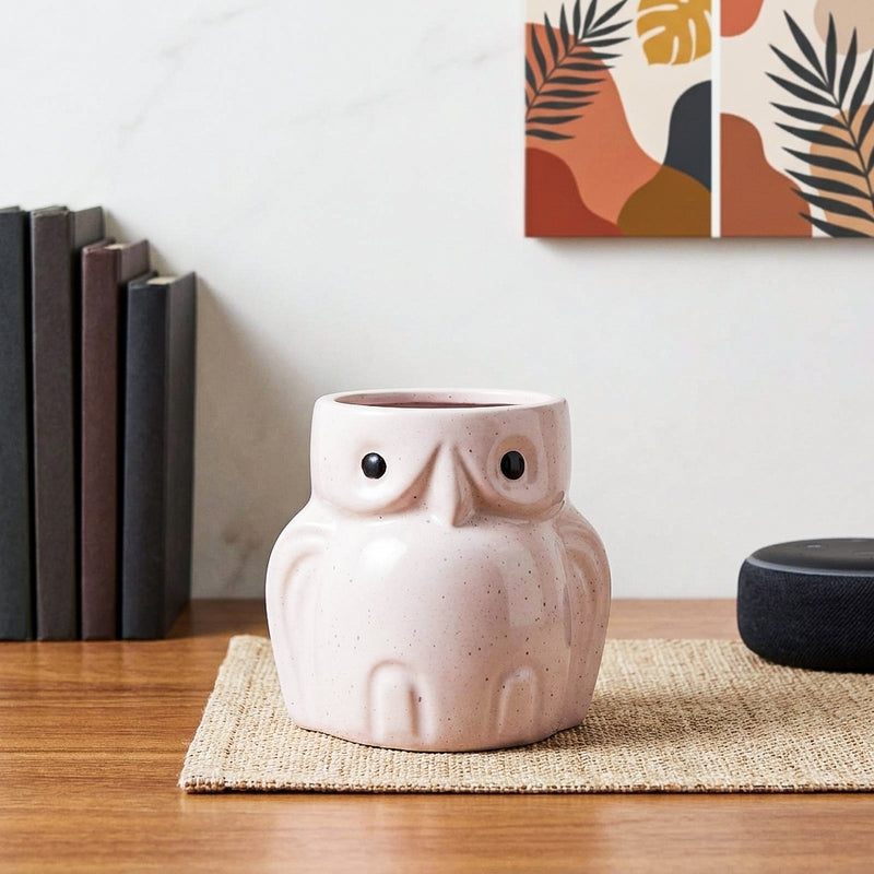 Wise Owl Ceramic Planter