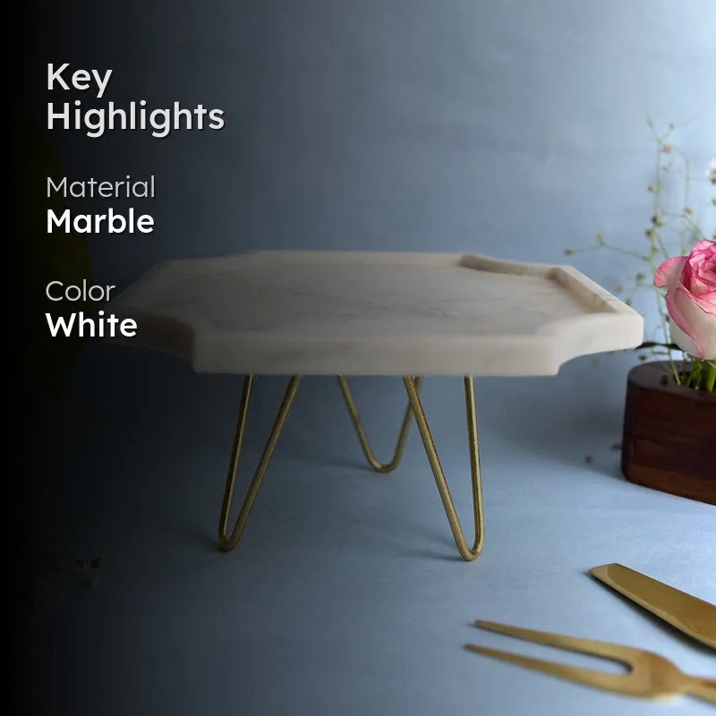 Norris Velma Handcrafted Marble Cake Stand media 2