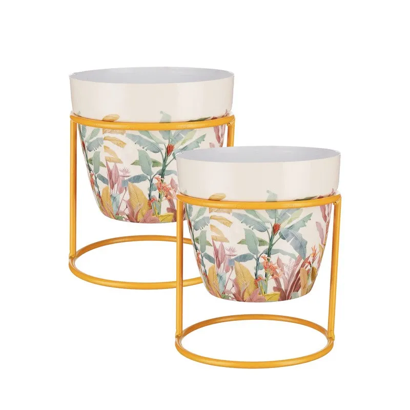 The Planter Nook Metal Planters With Stand - Four Piece Set media 4