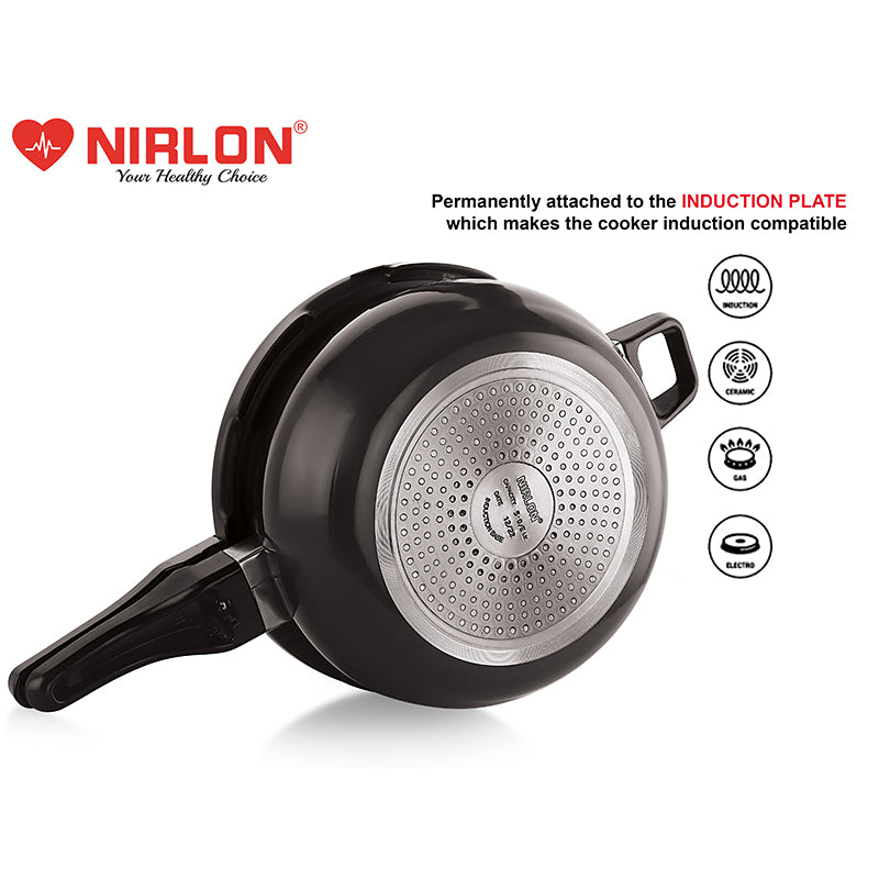 Nirlon Classic Black Outer Lid Pressure Cooker - 5000 mL media 4