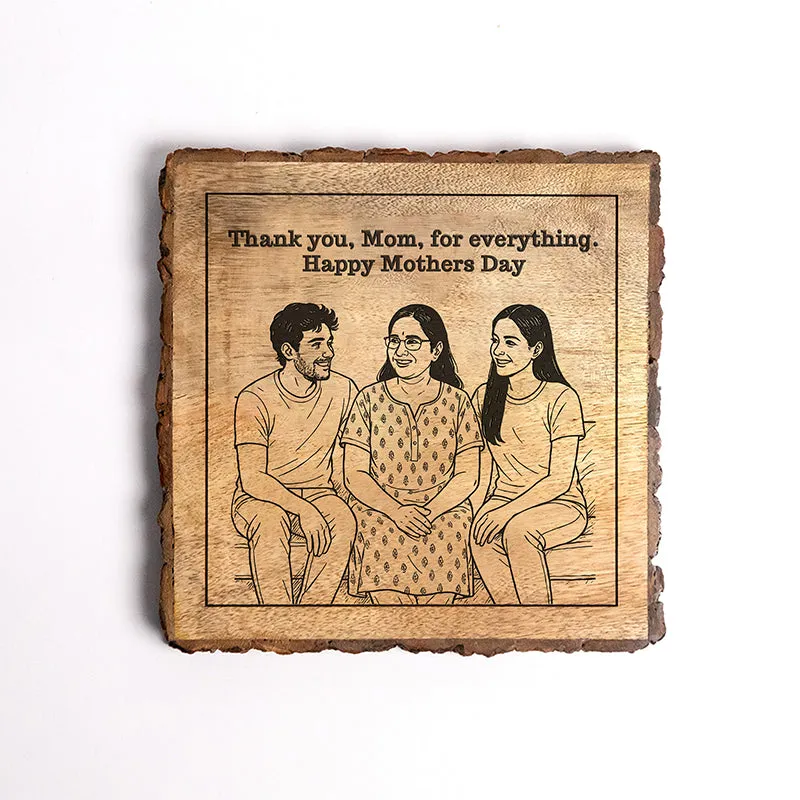 Grateful Mother's Day Wood Showpiece - Square media 5