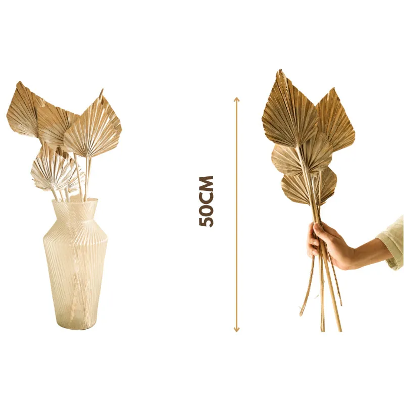 Dried Dual Tone Palm Leaf (Gold) - Set Of Five media 6