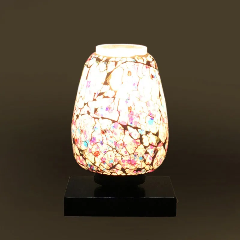 Colorgleam Mosaic Glass Table Lamp With Wooden Base - Multicolor media 8