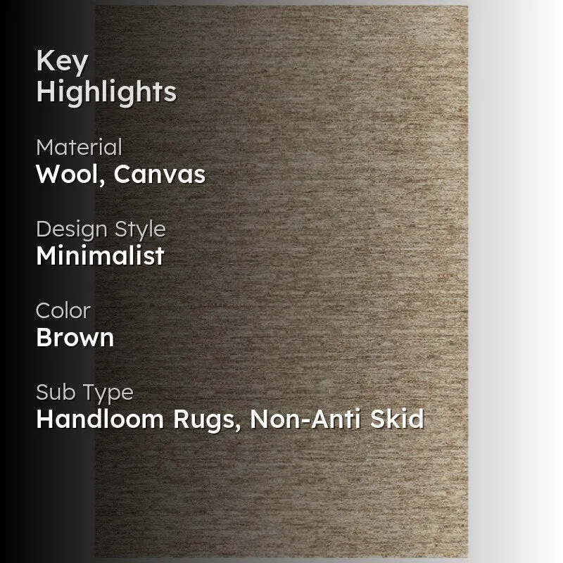 Leyla Hand Woven Wool Rug - Coffee media 2