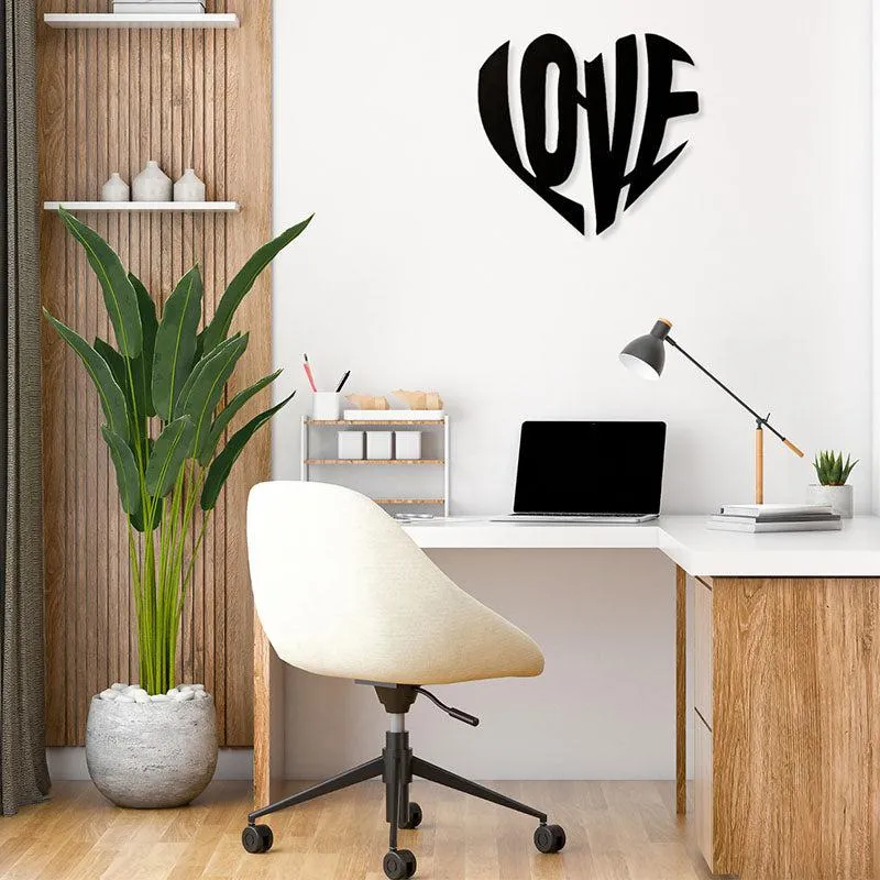 Love Heart Black Iron Wall Accent media 1
