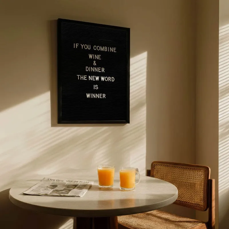 Wine Domination Archival Canvas Wall Art - Black media 5