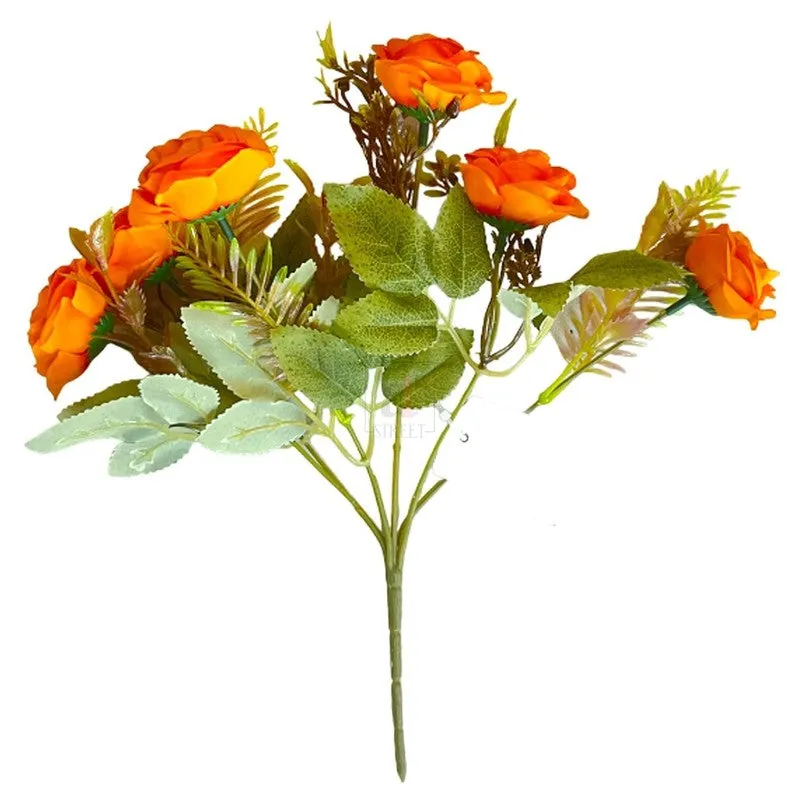 Yarr-Rozy Rose Artificial Flower Stick - Orange media 5