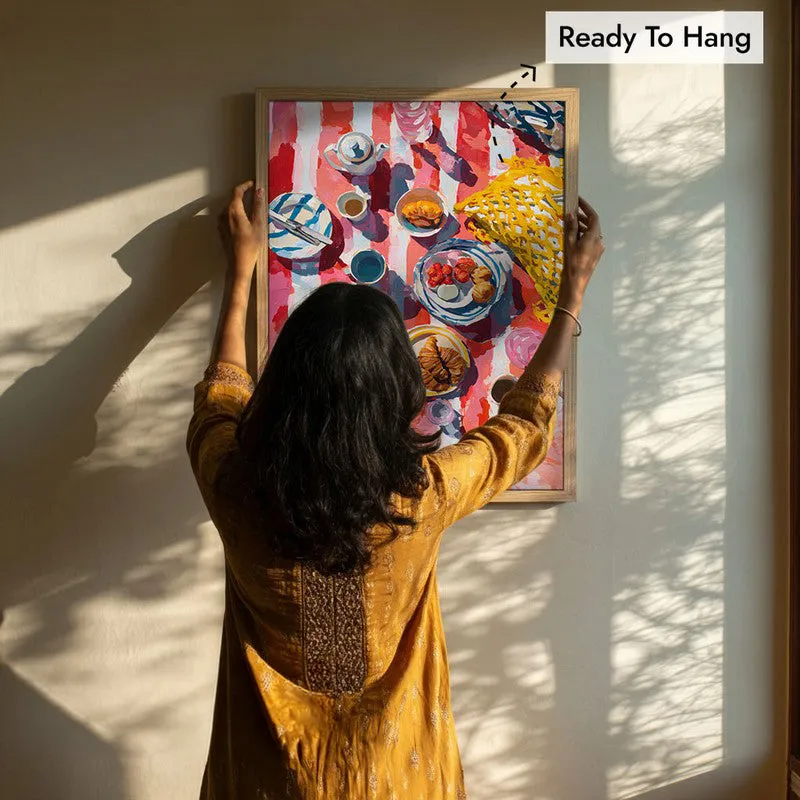 Sunny Spread Canvas Wall Painting - Brown Frame media 8