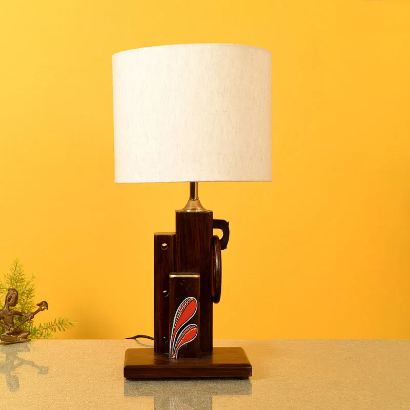 Khawlah Wooden Table Lamp - Multicolor media 3