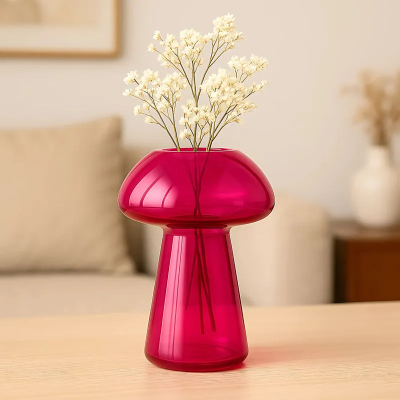 Shrooms Glass Vase - Pink media 1