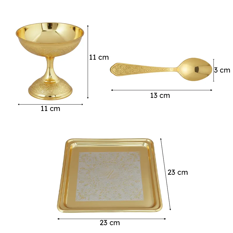 Lopa Dessert Cup With Spoon & Tray - Nine Piece Set media 7