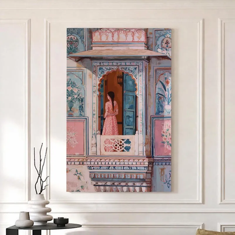 Blush Balcony Canvas Wall Art media 5