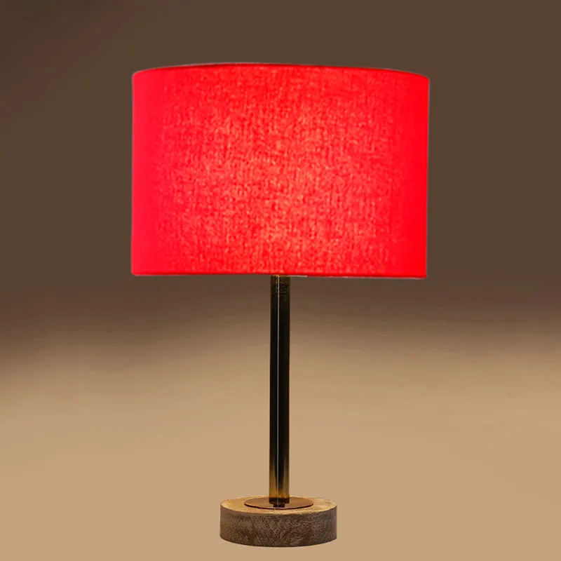 Cotin I Rodin Wooden Table Lamp - Red,Gold,White media 6