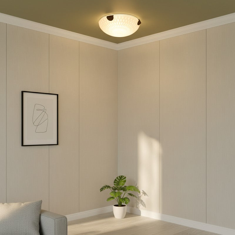Textured Glow Glass Ceiling Lamp