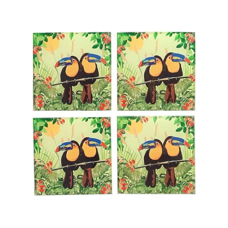 Toucan Tango Square Coaster - Set Of Four media 4