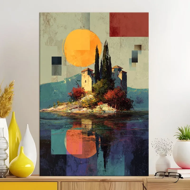 Abstract Castle Landscape Canvas Wall Art media 5