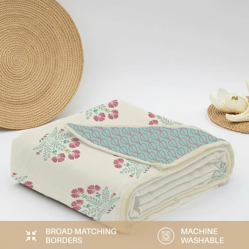 Urban Space Bloomscape Reversible Blanket - Blue & White media 7