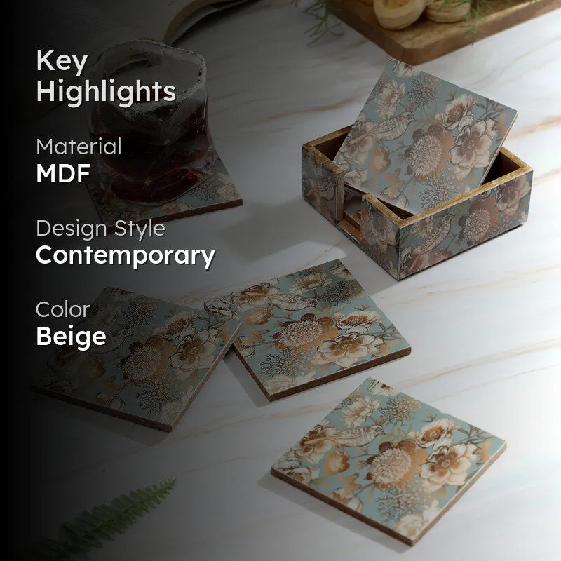Golden Fleur Coaster - Seven Piece Set media 2