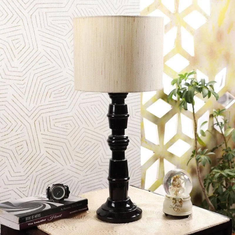 Sorar Baxter Fabric Table Lamp - White,Black media 3
