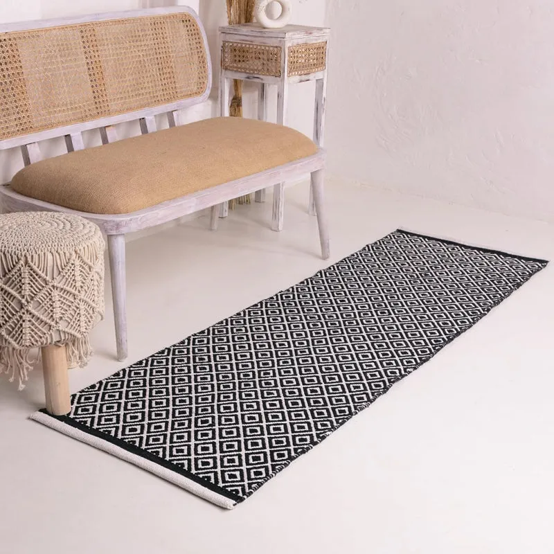 Earthica Cotton Runner Rug - Black media 3