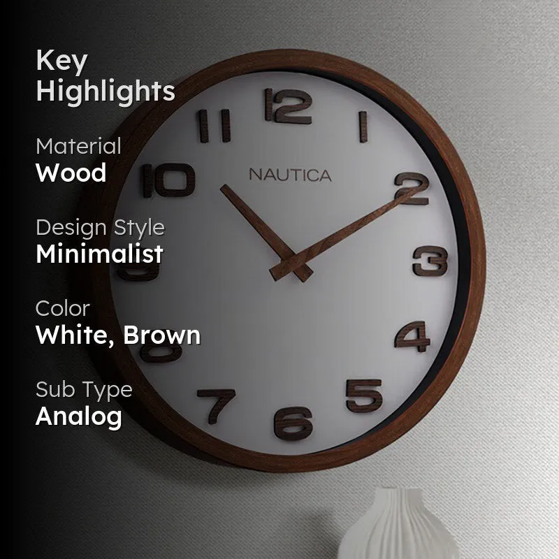 Nautica Axis Analog Wall Clock media 2