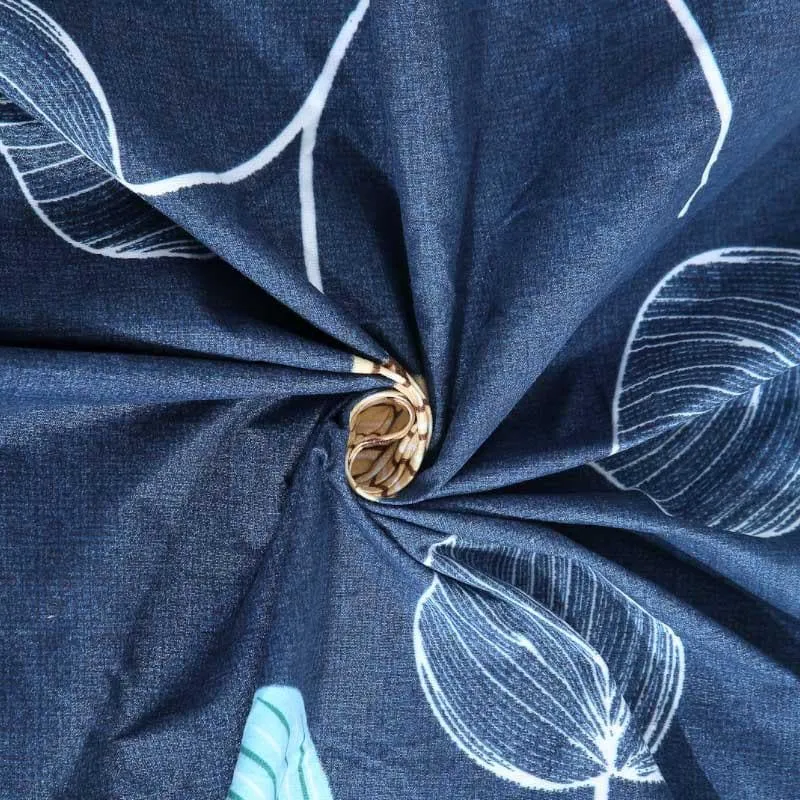 Presso Leaf Printed Microfiber Bedsheet - 130 GSM media 3