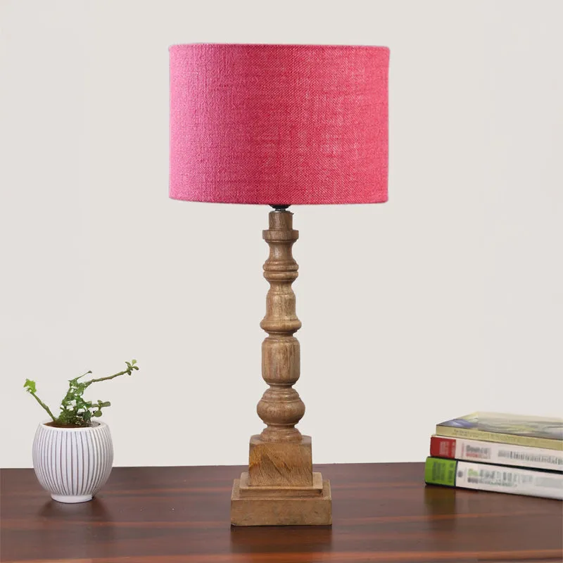 Sienna I Arbor Wooden Table Lamp - Pink,Brown media 3