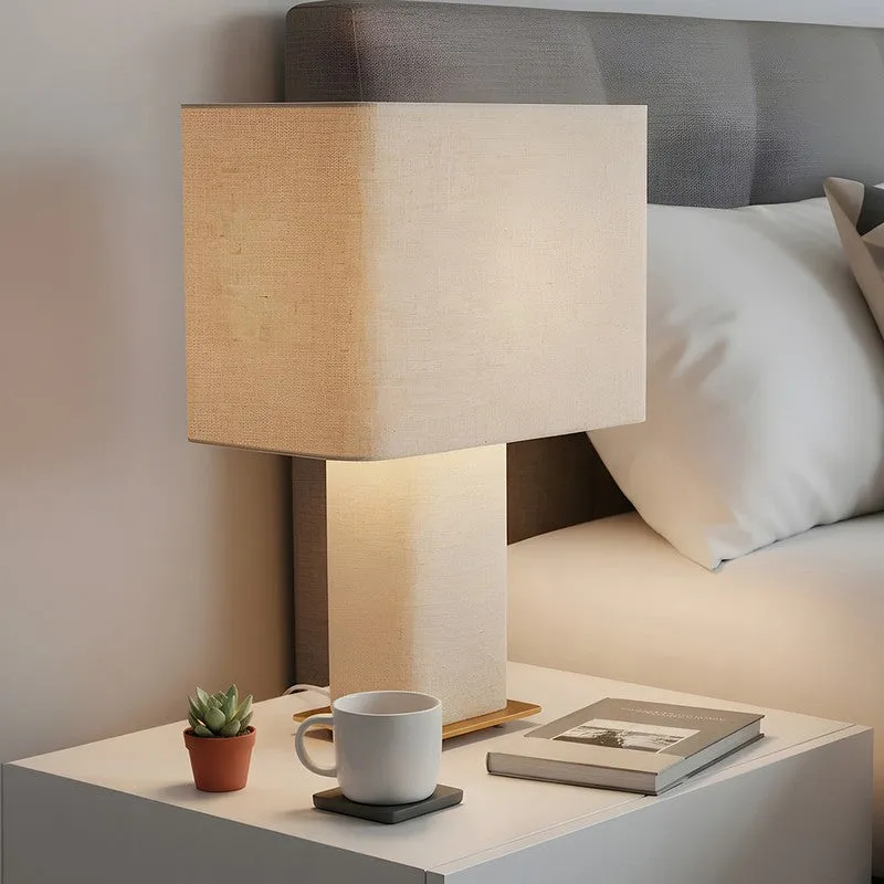 AarviDecor Stratford Decorative Fabric Table Lamp - Beige media 4