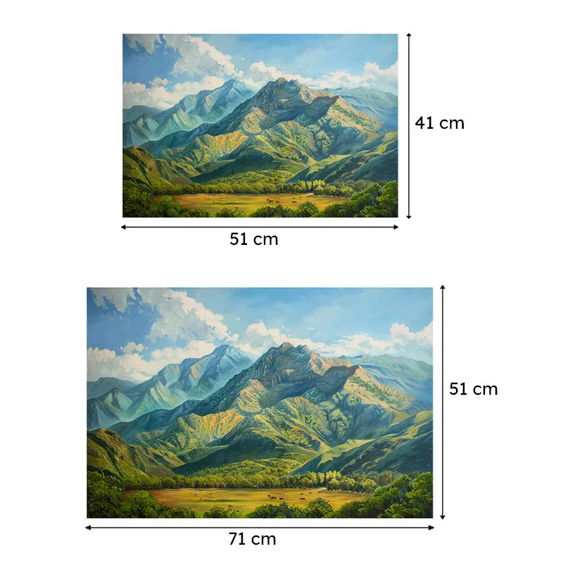Mountain Greenery Canvas Wall Painting media 6