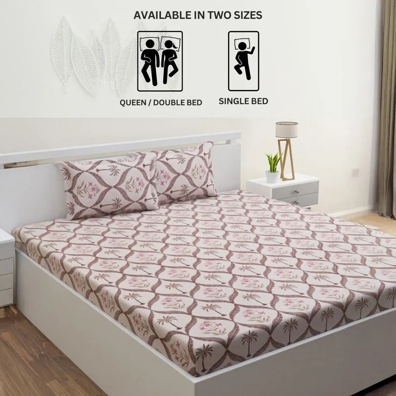 Suite Dreams Cotton Bedsheet (Light Pink) - 144 TC media 11
