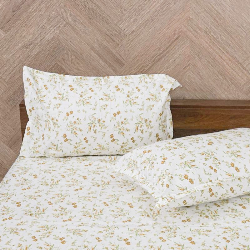 Peila Floral Cotton Bedsheet (Green) - 180 TC media 4