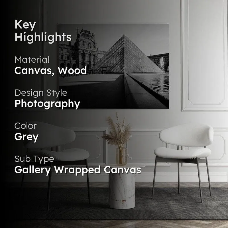Louvre Pyramid Canvas Wall Painting - Gallery Wrap media 2