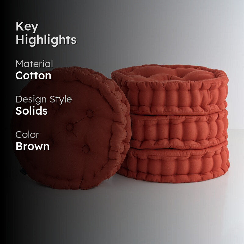 Aidan Floor Cushion (Terracotta Brown) - Set Of Four media 2