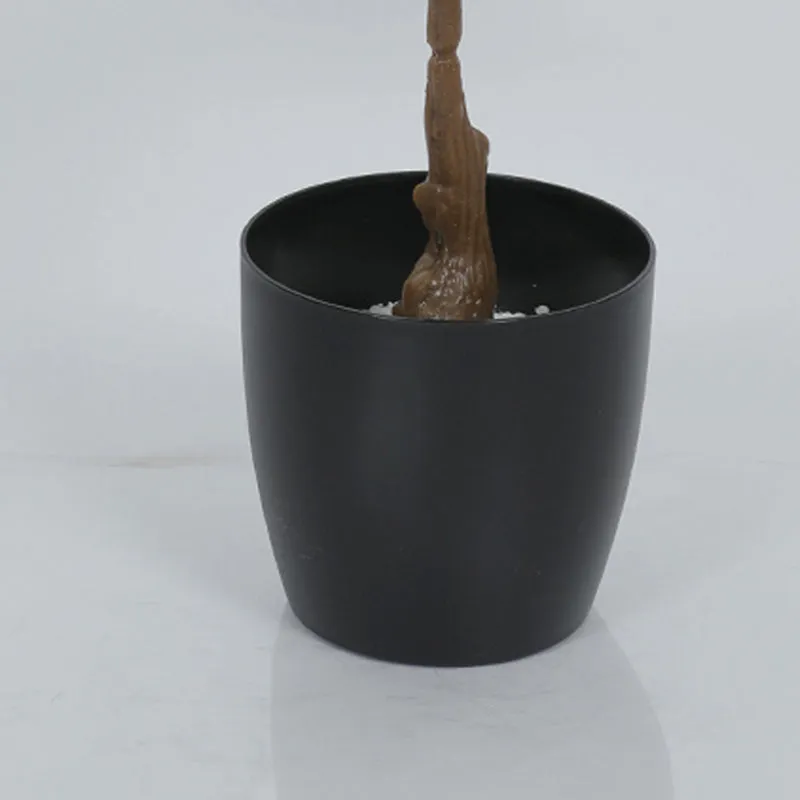 Erina Artificial White Banana Plant With Black Plastic Pot - 2.5 Feet media 4