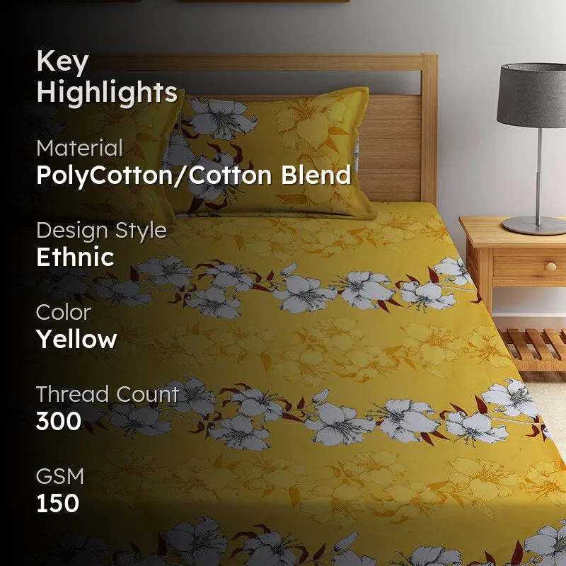 Otis Floral Bedsheet - 150 GSM media 2