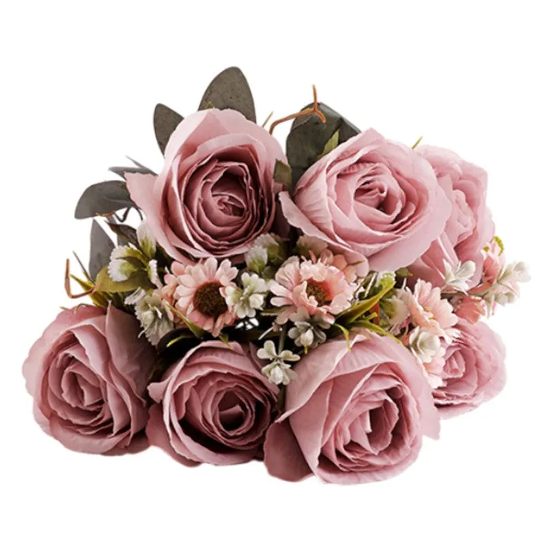 AarviDecor Delicate Rose Silk Artificial Flowers media 5