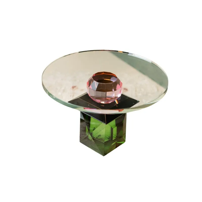 Classic Crystal Round Cake Stand - Green media 3