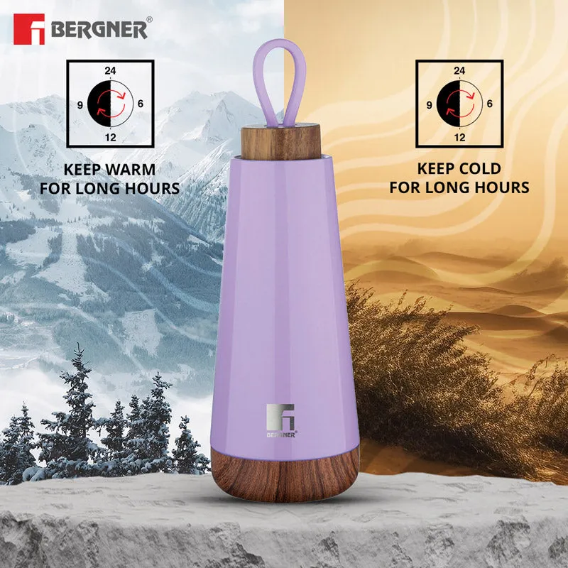 Bergner Walking Fairy Fountain Thermosteel Hot And Cold Flask (Purple) - 500 mL media 1