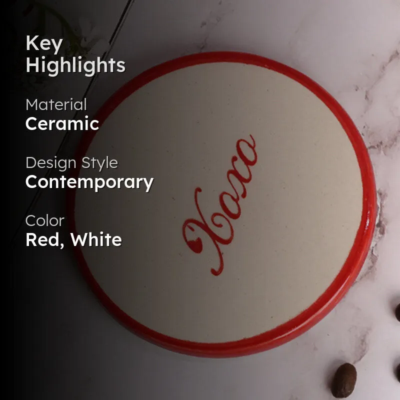 Xoxo Ceramic Coaster media 2