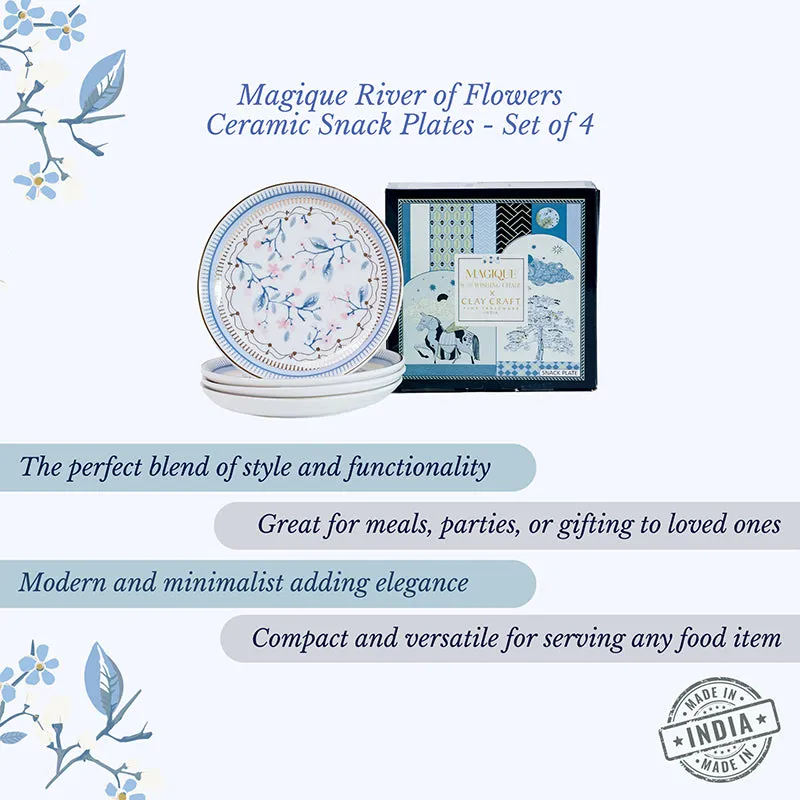 Magique: River of Flowers Bone China Snack Plates - Set of Four media 5