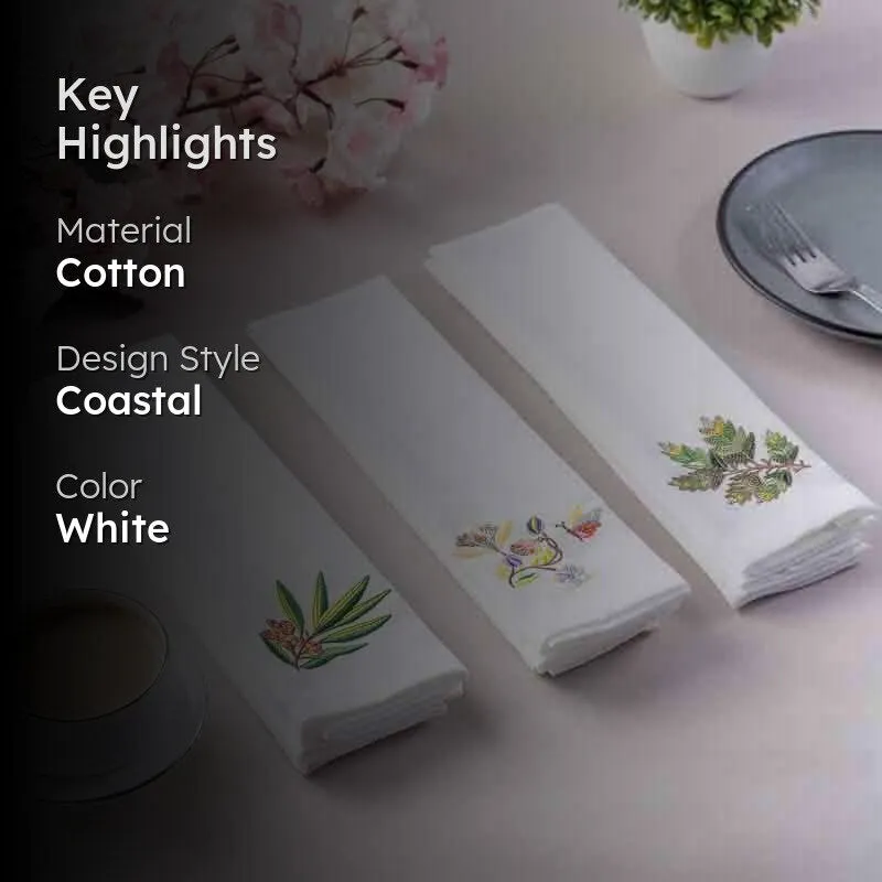 Floral Napkins - Set Of Three media 2