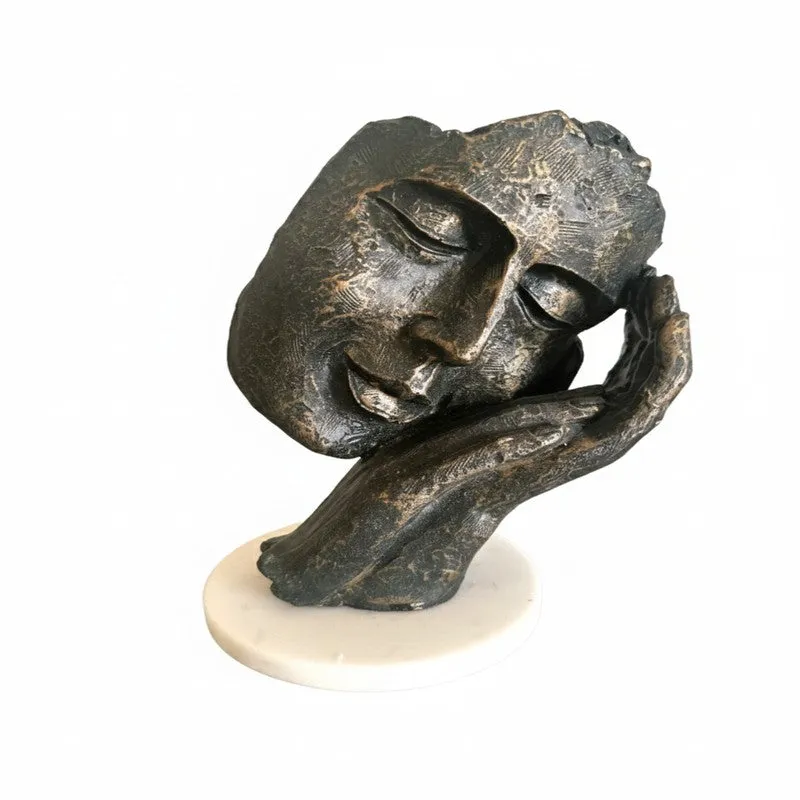 Artistic Face Dcor Showpiece media 3