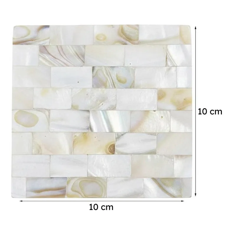 VitaMar Mother Of Pearl Coaster With Napkin Ring - Eight Piece Set media 7