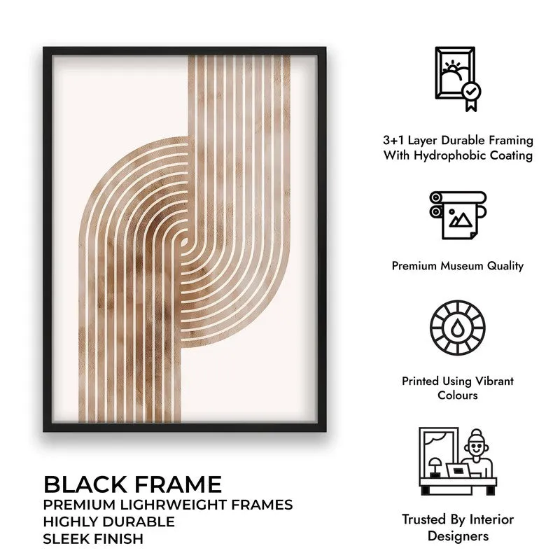 Flowing Symmetry Canvas Wall Painting With Black Frame media 9