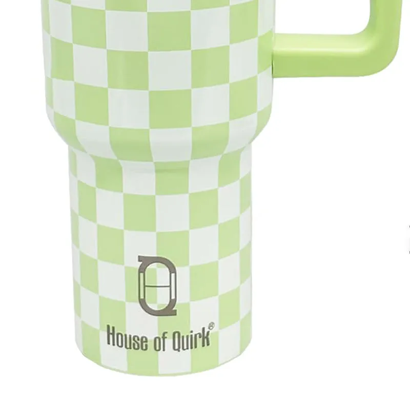 Chic Check Stainless Steel Tumbler (1200 ML) - Lime media 6