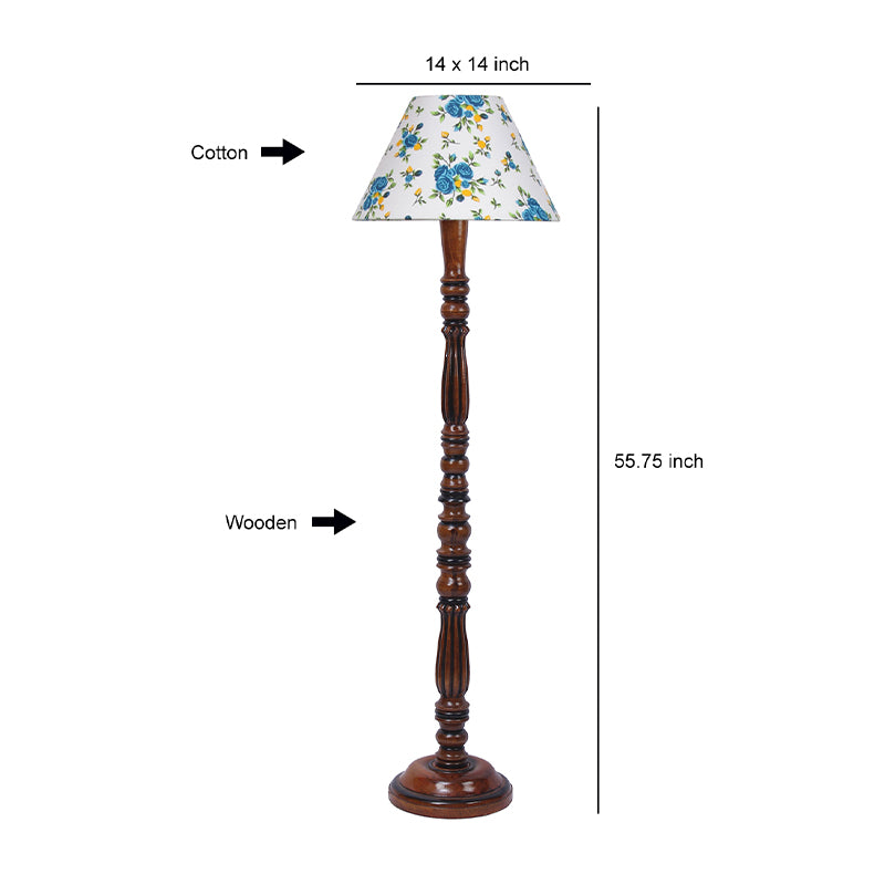 Alba Tira Vintage Wooden Floor Lamp media 5